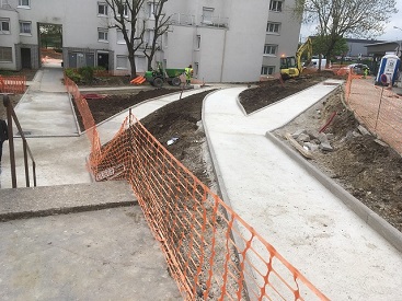 Création d'allées et chemins dans une résidence à Villiers Sur Marne(94)